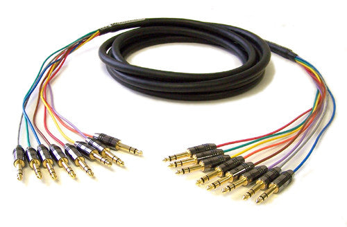CableChum® offers TRS Male to TRS Male (1/4 inch) Balanced Analog 8-Channel Premium Snake Cable