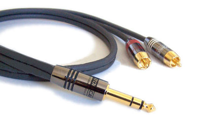 1/4 inch TRS Male to 2 x RCA Male Premium Audio Cable FT4