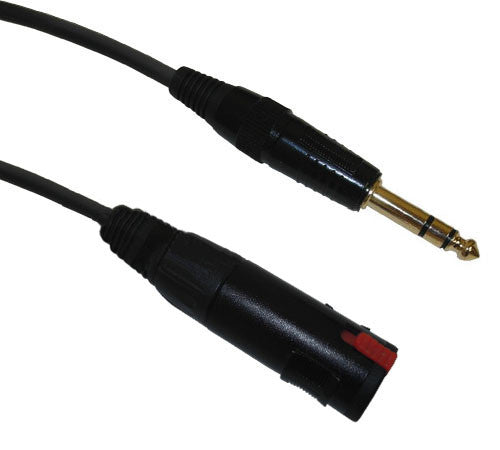 1/4 Inch TRS Stereo Male To 1/4 Inch Female Premium Cable FT4