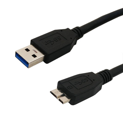 CableChum® offers USB 3.0 A male to micro-B male SuperSpeed cable - Black